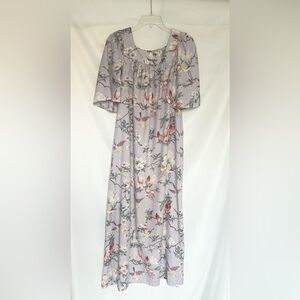 Vintage 70’s Tori Richard Hawaiian Floral Maxi Dress MuuMuu House Dress Size S/M